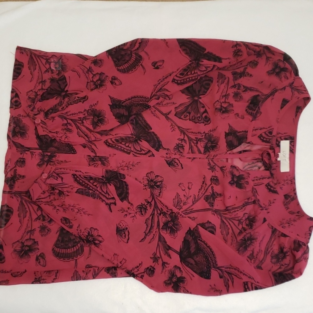 The Loft Semi-sheer Long Sleeved Blouse